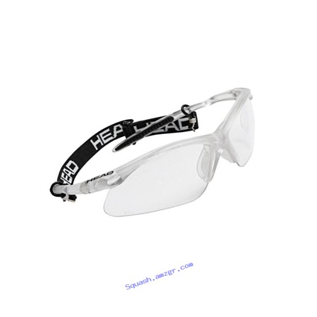 HEAD Icon Pro Racquetball Eyewear, Clear/Black