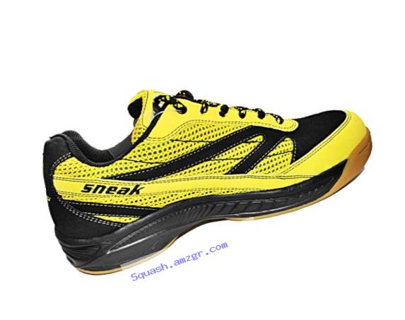 Harrow Sneak Indoor Court Shoe, 10, Yellow/Black